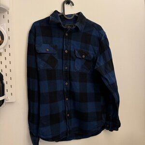 Jachs blue plaid male long sleeve shirt